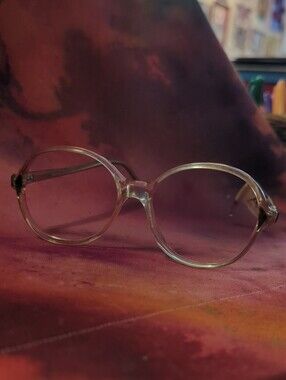 Swank Frame France - Clear Round Vintage Eyeglasses in Transparent